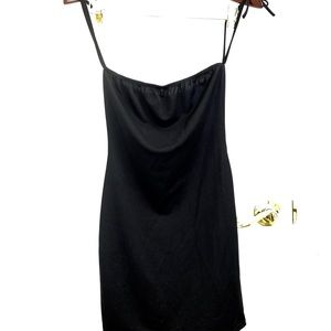 Black strappy mini dress